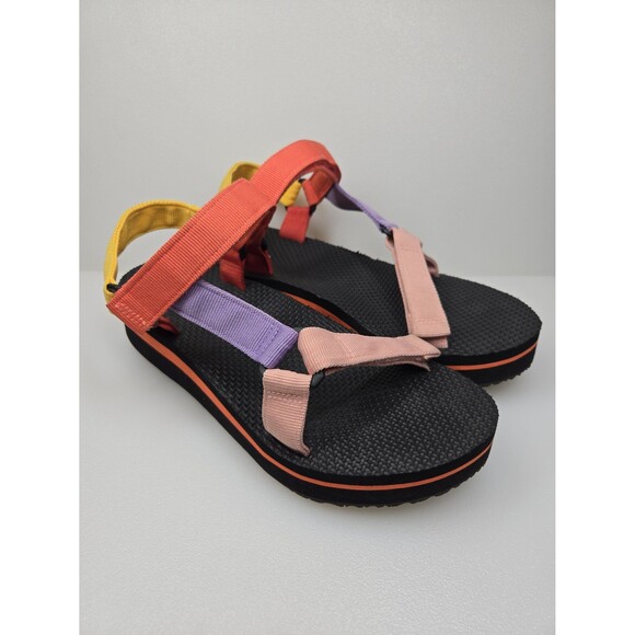 Time and Tru Platform Nature Multi Color Pastel Sandals Rainbow Women's  Size 9 - Picture 11 of 12